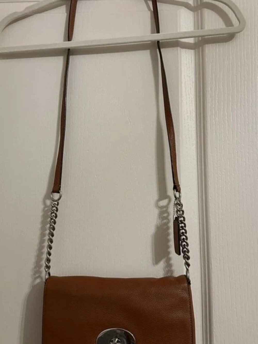 Coach Crosstown Pebbled Leather Crossbody Bag Brown 53083